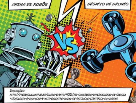 Batalha de robôs x drones em Umuarama em outubro!   