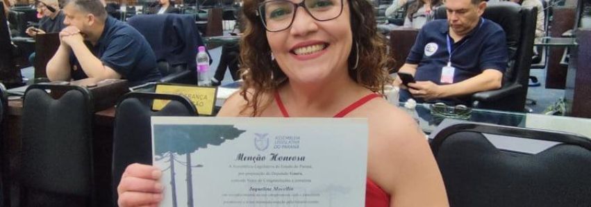 RENOMADA JORNALISTA DE UMUARAMA É HOMENAGEADA EM CURITIBA 