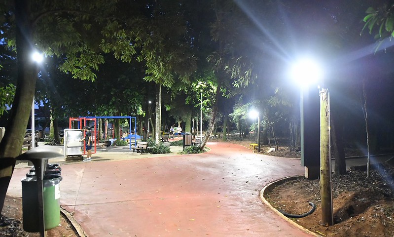 Recuperada a iluminação do Bosque Uirapuru