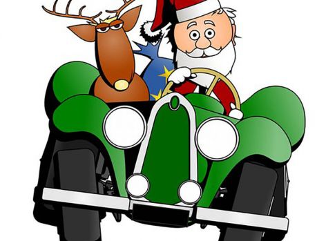  Papai Noel este ano vai chegar a bordo de um carro antigo...   