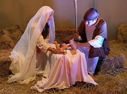 Presépio Vivo encantou o público na Praça do Natal, domingo   